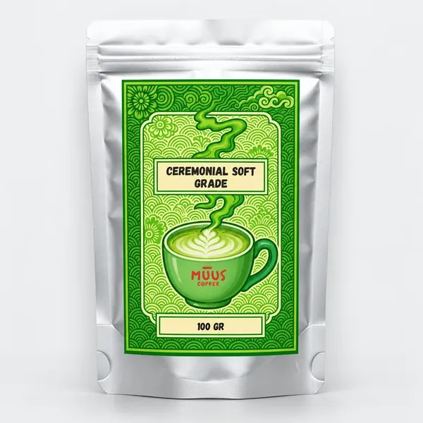 MuusPro Ceremonial Soft Grade matcha 100 gr poşet ambalajı