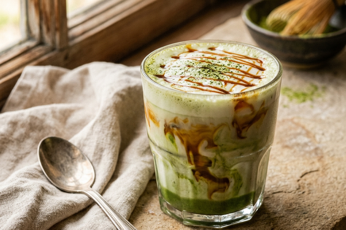 Karamelli Matcha Latte Tarifi (Kafe Menüsü İçin)