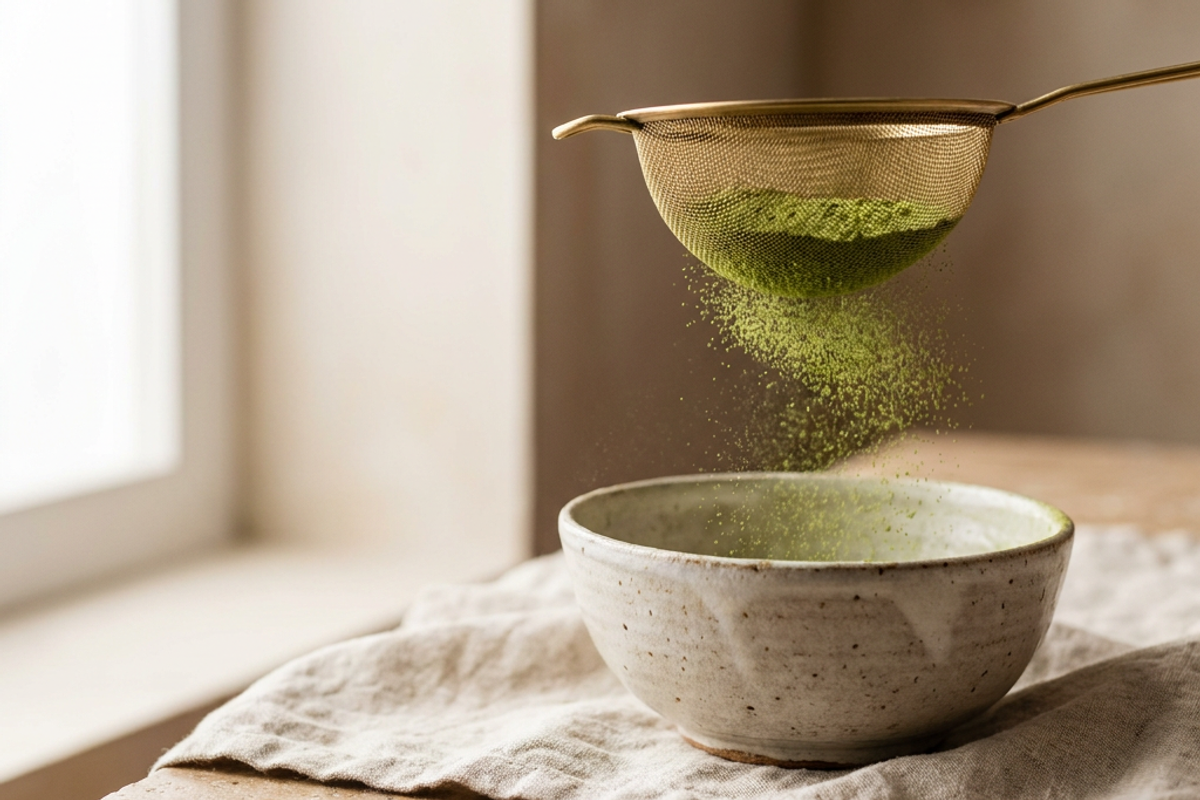 Matcha neden süzgeçten geçirilmeli?